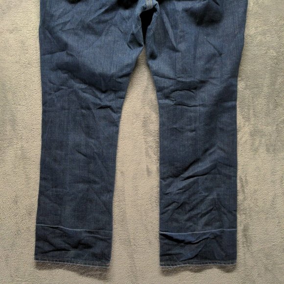 The Flirt Women Jeans Mid Rise Bootcut Leg Blue Dark Wash W:38 L:30 - Picture 14 of 16